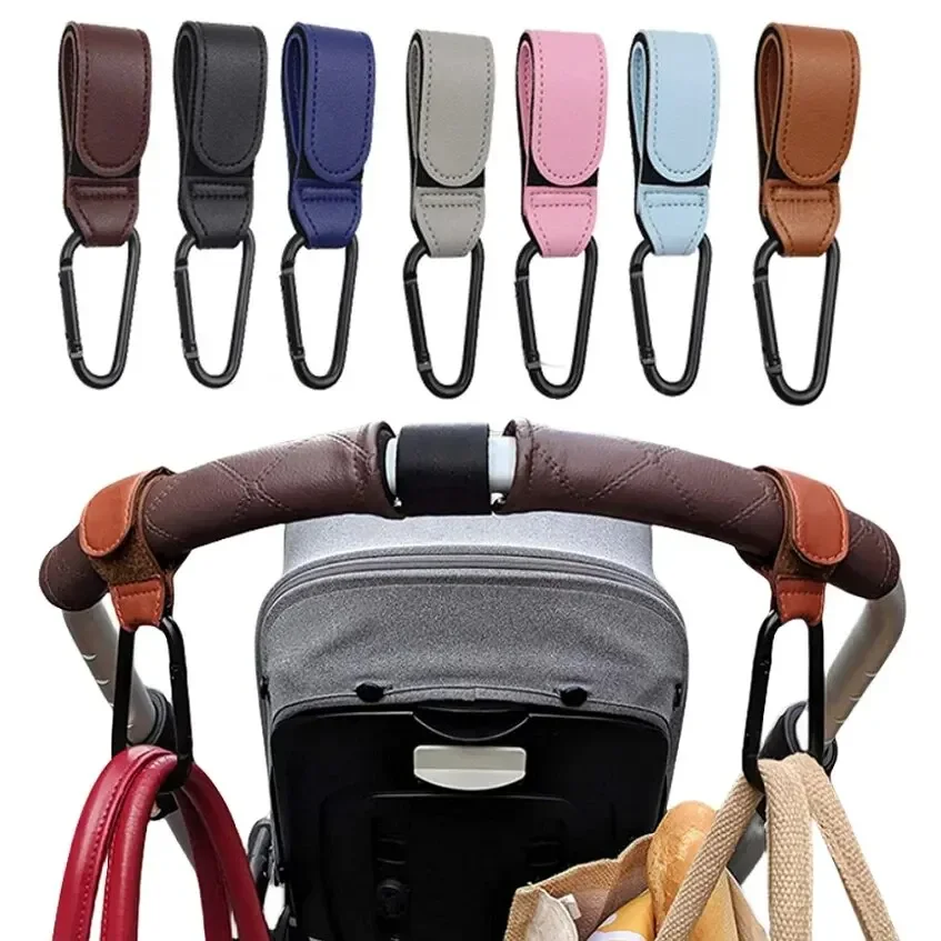 Travel Accessories For 1 Year Old - 2Pcs 가죽 카트 후크 아기 유모차