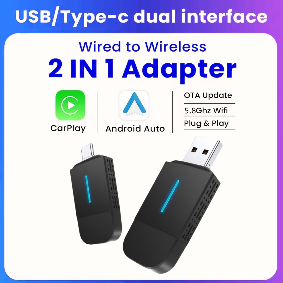 Travel Adapter Universal - 애니파르 듀얼 인터페이스 무선 카플레이 안드로이드