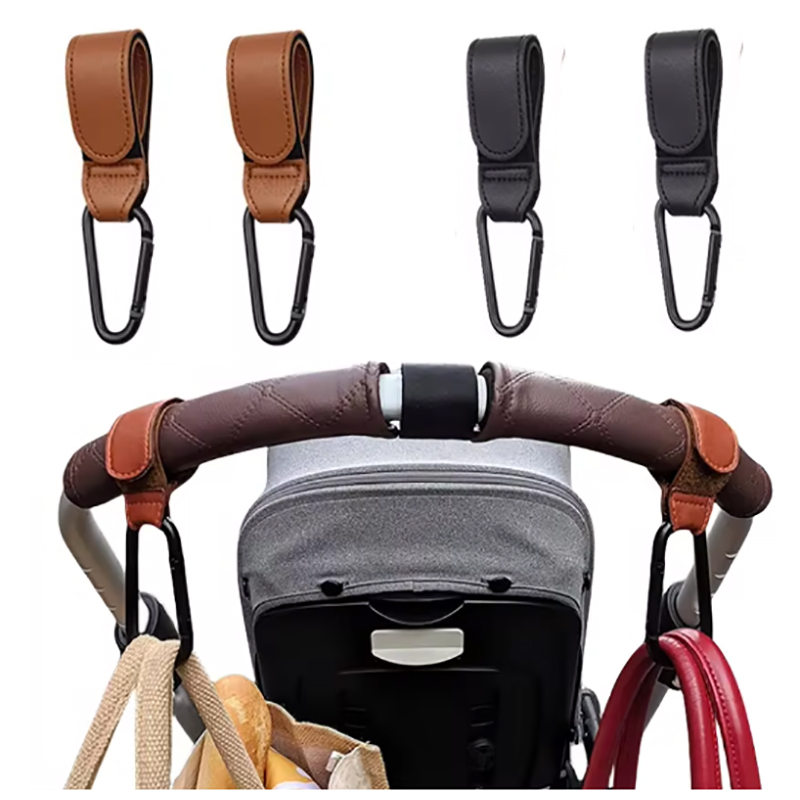 Travel Accessories For 1 Year Old - 아기 유모차 후크 패션 PU 가죽