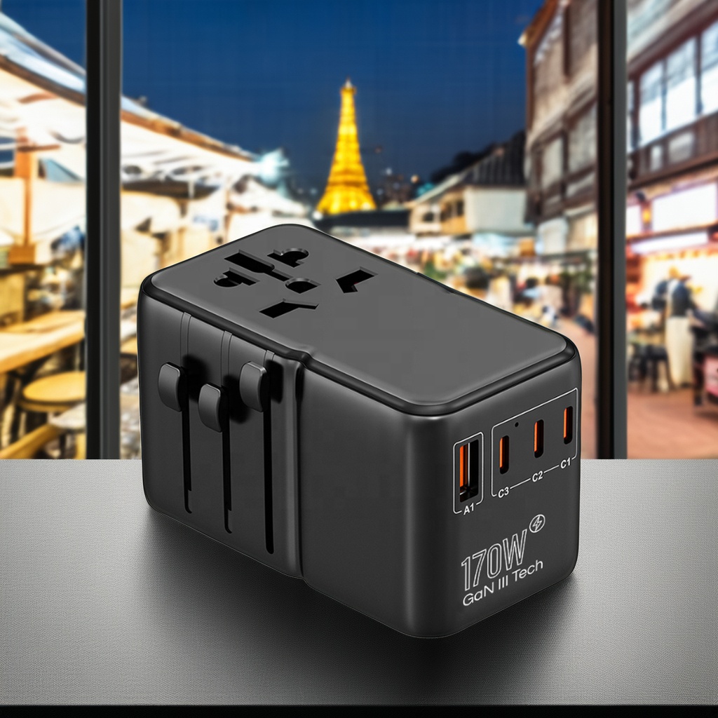 Travel Adapter Universal - PD 170W 멀티 포트 국제 USB