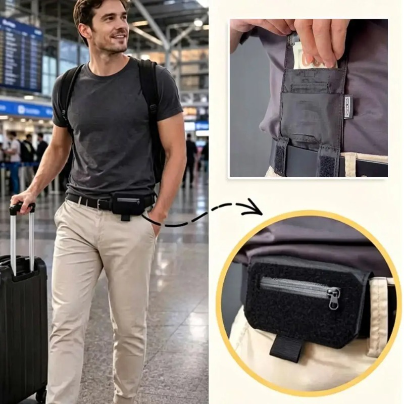 Passport Holder Rfid - 휴대용 허리 벨트 지갑, 남성용 선물,