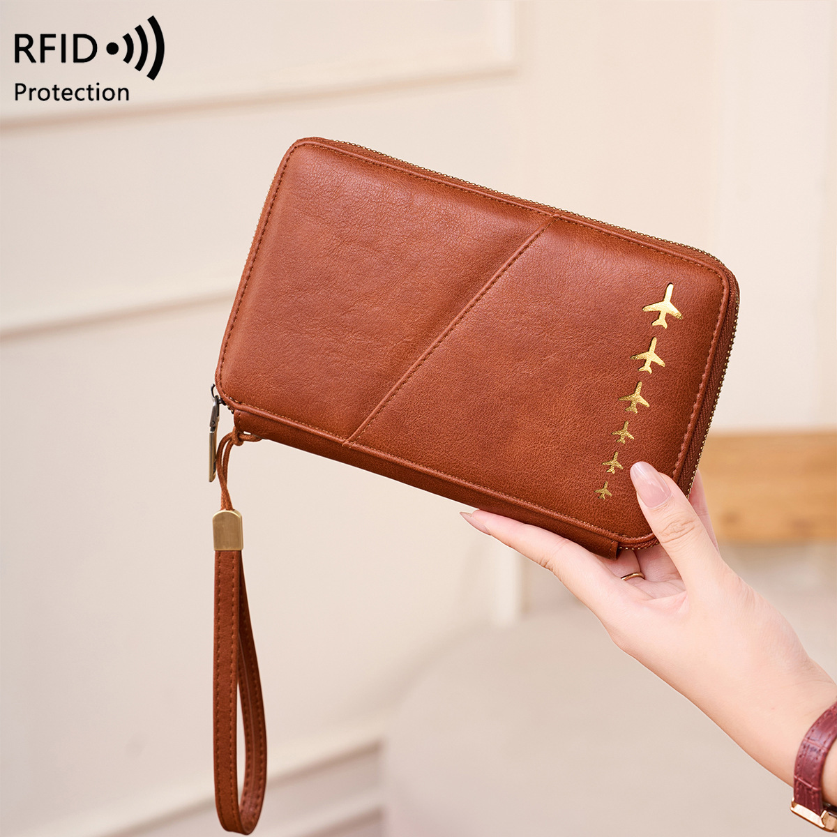 트렌디한 비행기 디자인 RFID 차단 여권 지갑 롱 지 - Passport Holder Rfid 리뷰 및 가격