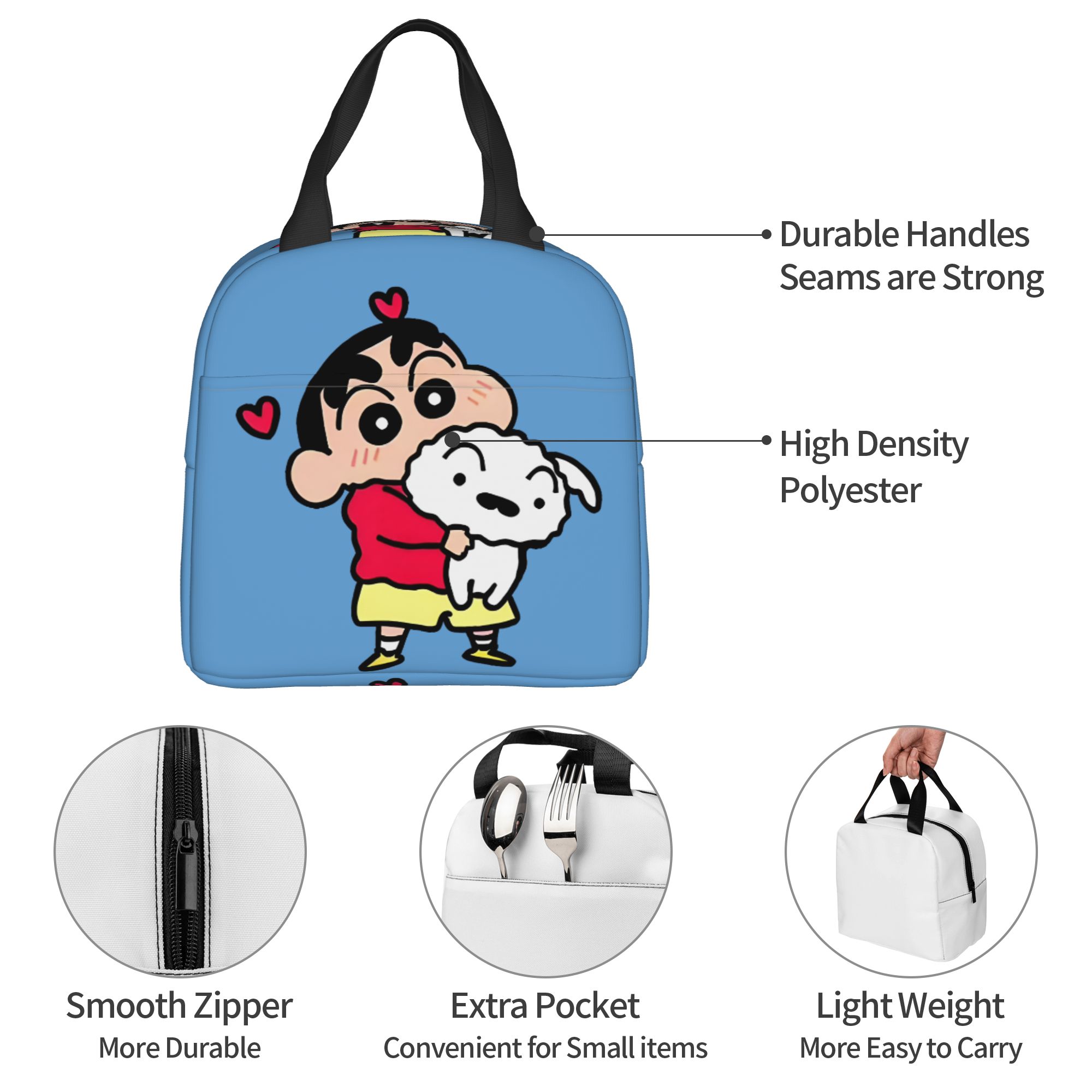 크레용 S-신찬스 절연 점심 가방 방수 만화 애니메이션 - Travel Accessories 2022 리뷰 및 가격