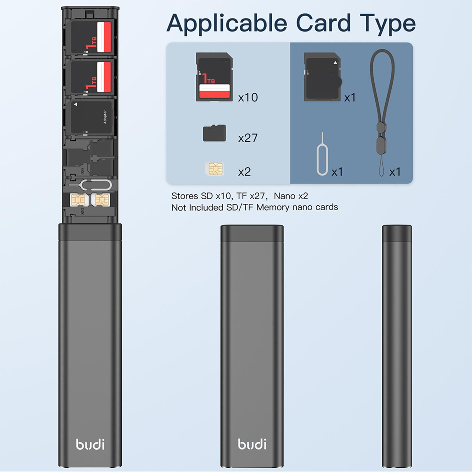 BUDI 다기능 케이블 스틱 어댑터 휴대용 카드 저장  - Sim Card Holder Case 리뷰 및 가격