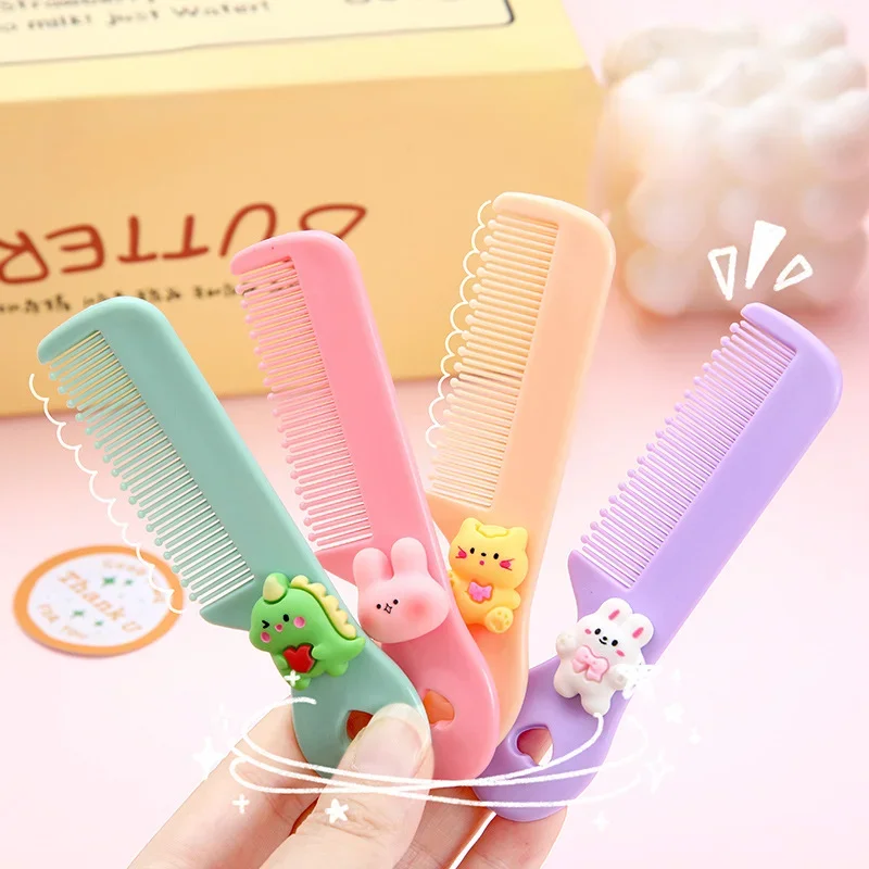 귀여운 만화 동물 어린이 헤어 빗, 둥근 이빨 헤어 브 - Travel Accessories For 1 Year Old 리뷰 및 가격