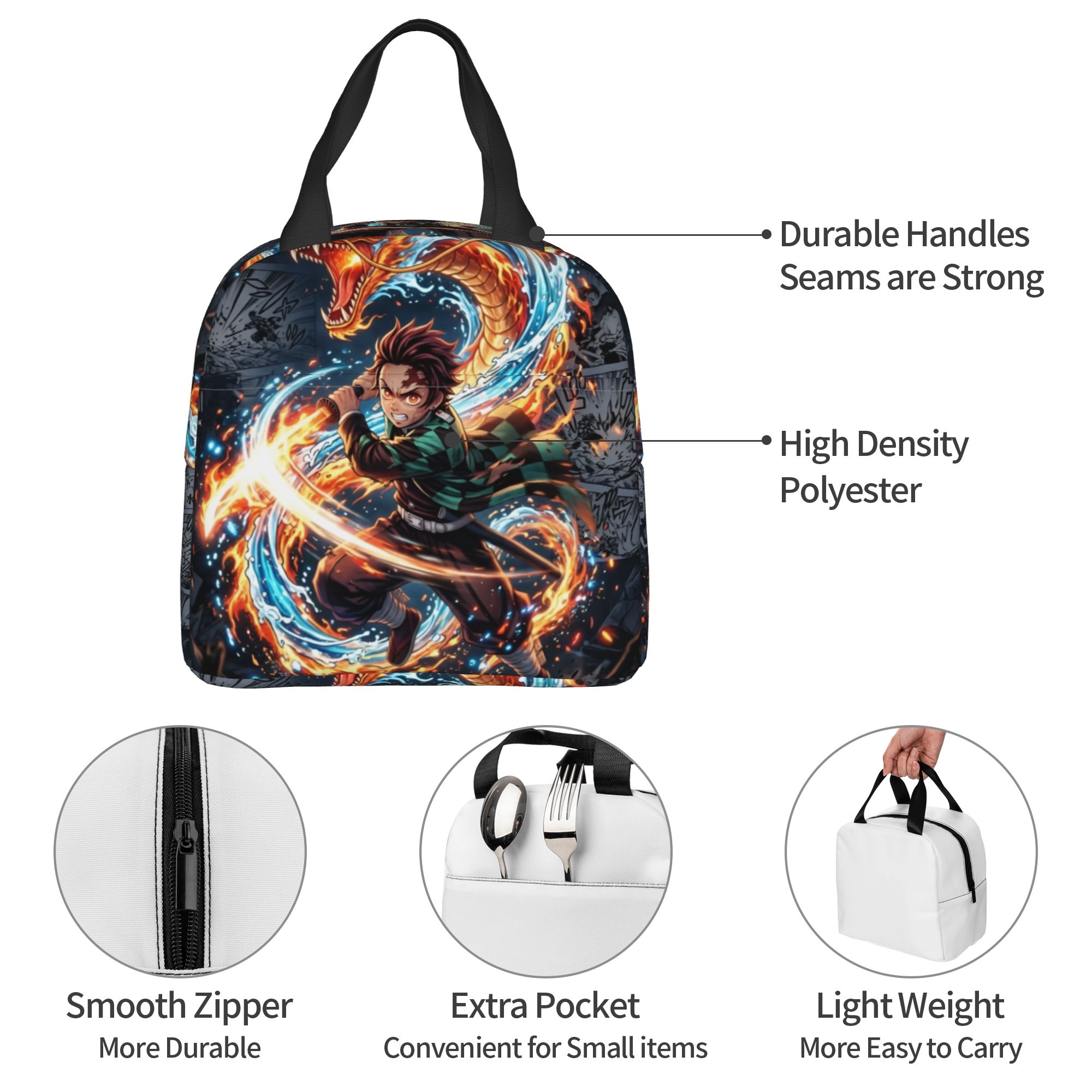 맞춤형 D-Demons Slayers 절연 점심 가방  - Travel Accessories 2022 리뷰 및 가격