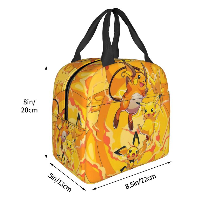 맞춤형 P-피카츄 귀여운 보온 도시락 가방 휴대용 썬더 - Travel Accessories 2022 리뷰 및 가격