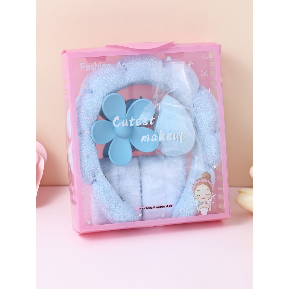 여아용 5종 박스형 헤어밴드 손목밴드 꽃 머리핀 세트, - Travel Accessories Box 리뷰 및 가격