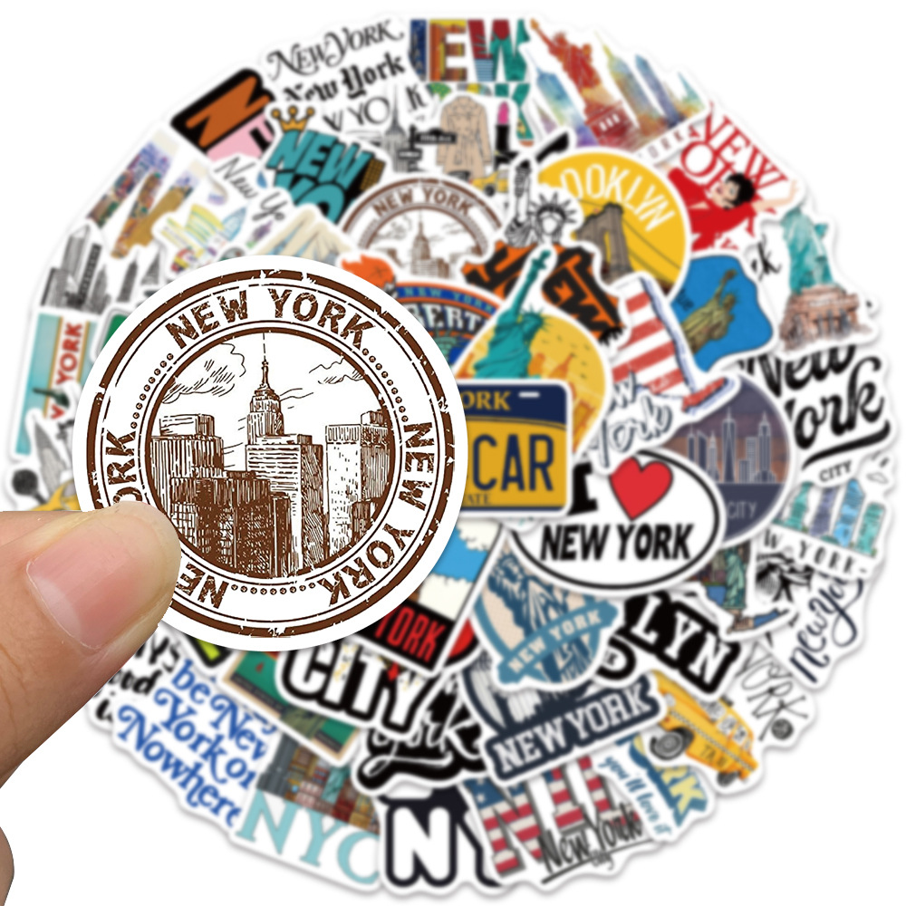 10/30/50PCS 만화 뉴욕시 표지판 스티커 귀여운 - Travel Accessories New York 리뷰 및 가격