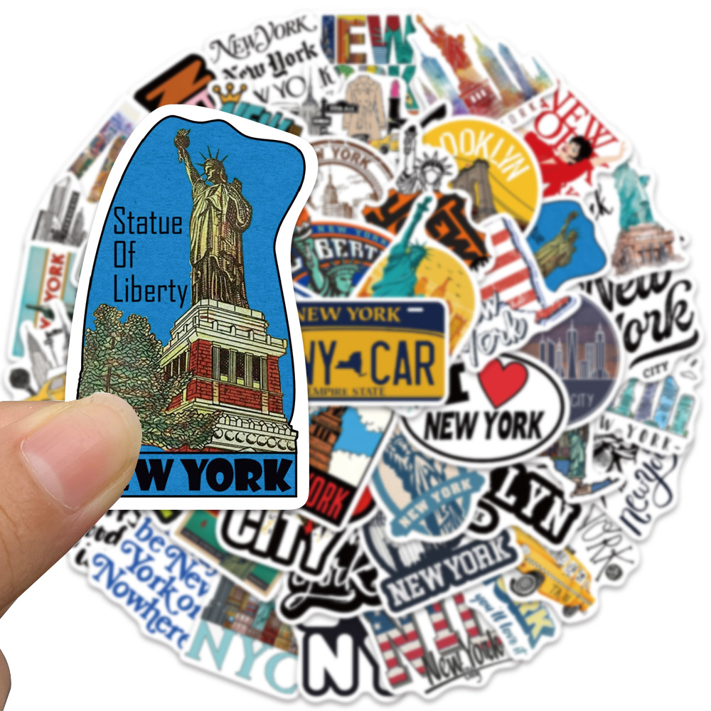 10/30/50PCS 만화 뉴욕시 표지판 스티커 귀여운 - Travel Accessories New York 리뷰 및 가격