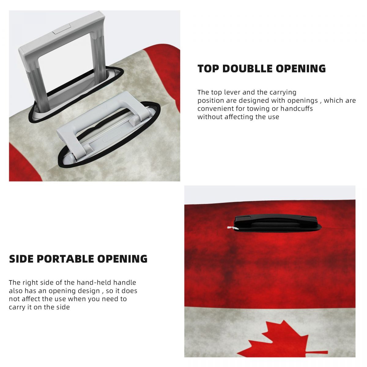 단풍잎이 있는 캐나다 국기 여행 가방 커버 비즈니스 휴 - Travel Accessories Canada 리뷰 및 가격