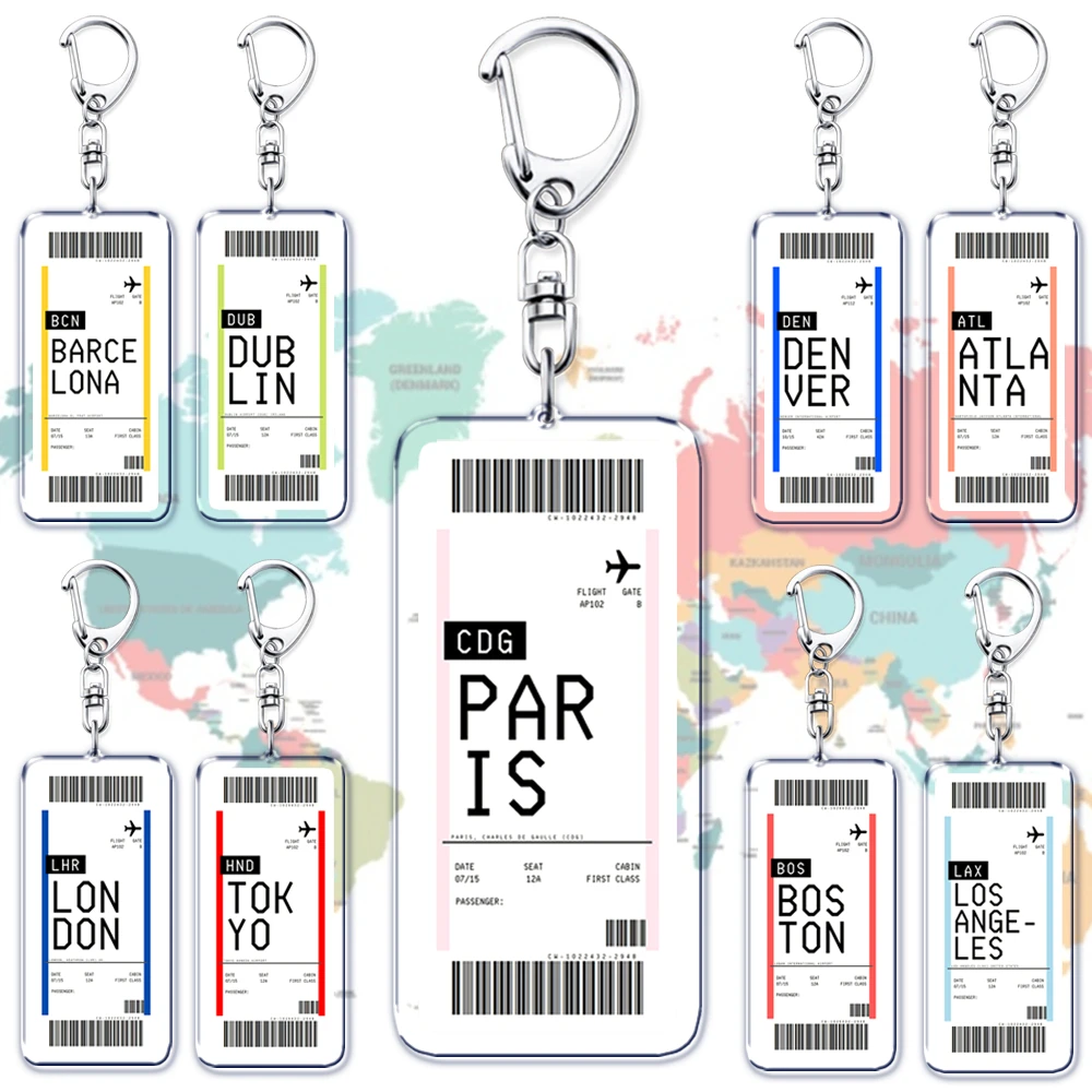 비행기 티켓 탑승권 키 체인 보스턴 파리 도쿄 뉴욕 액 - Travel Accessories New York 리뷰 및 가격