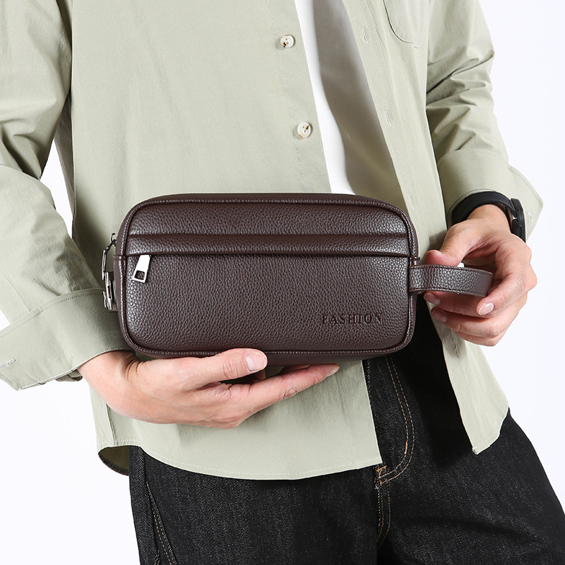 빈티지 남성용 핸드 클러치 백 대용량 손목 휴대용 파우 - Travel Accessories Box 리뷰 및 가격