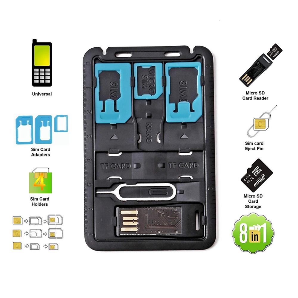 5 in 1 범용 미니 SIM 카드 어댑터 보관 케이스 - Sim Card Holder Case 리뷰 및 가격