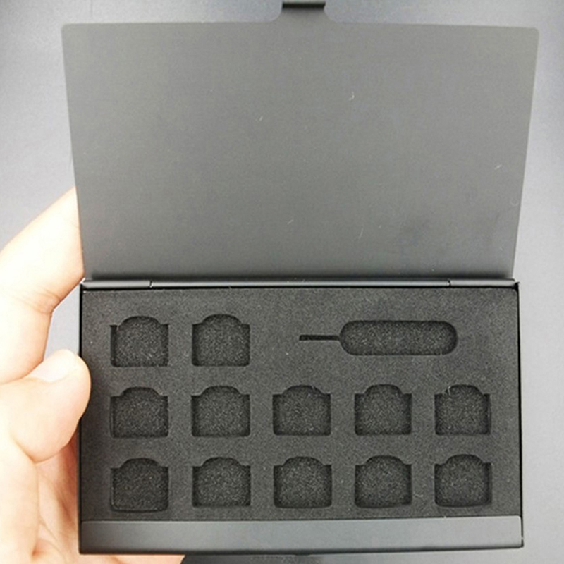 새로운 12슬롯 나노+1슬롯 카드핀 알루미늄 휴대용 S - Sim Card Holder Case 리뷰 및 가격