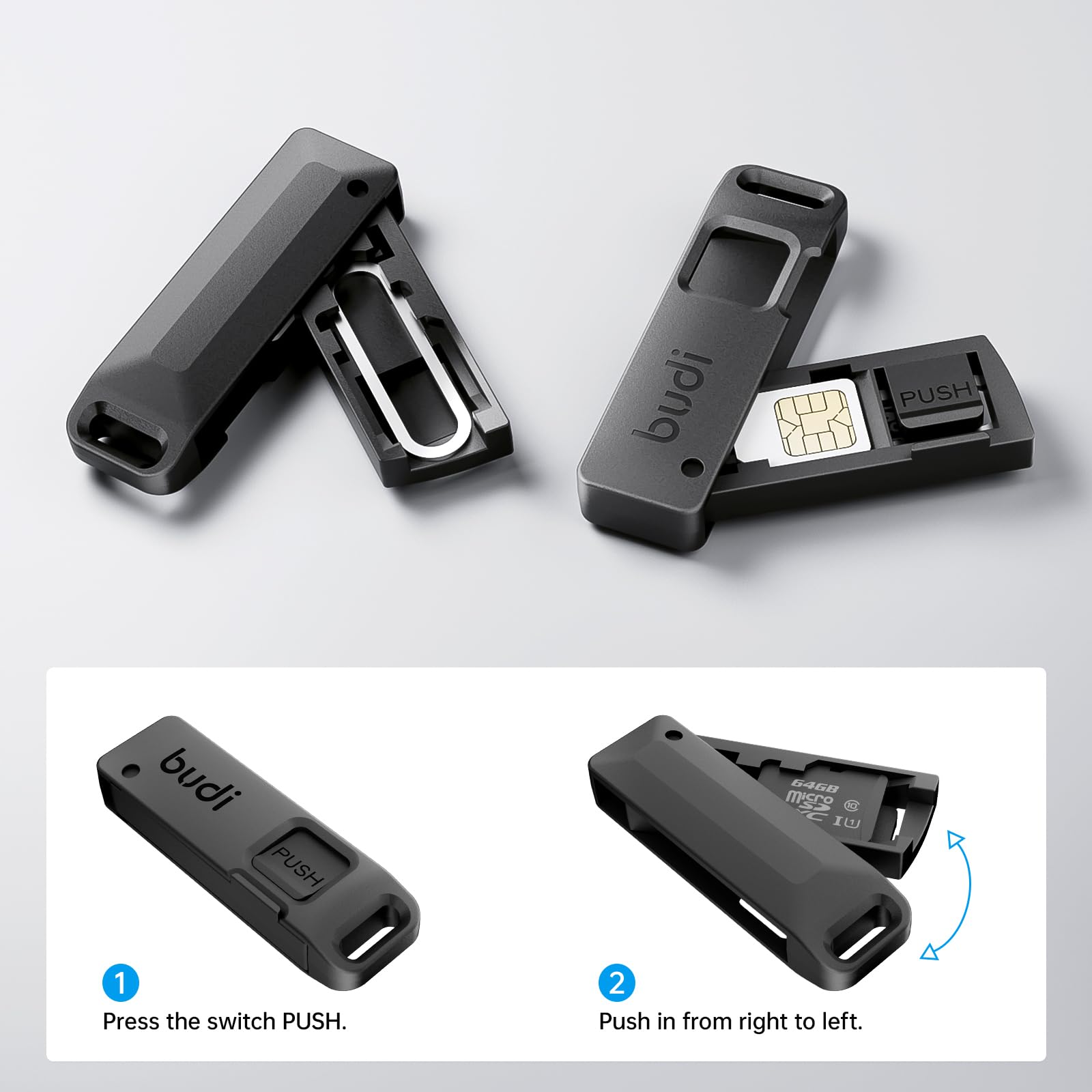 BUDI 분실 방지 SIM 카드 추출 핀 니들 보관함  - Sim Card Holder Case 리뷰 및 가격